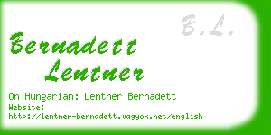 bernadett lentner business card